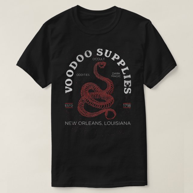 Voodoo Supplies New Orleans Louisiana, Creepy Occu T-Shirt (Design Front)