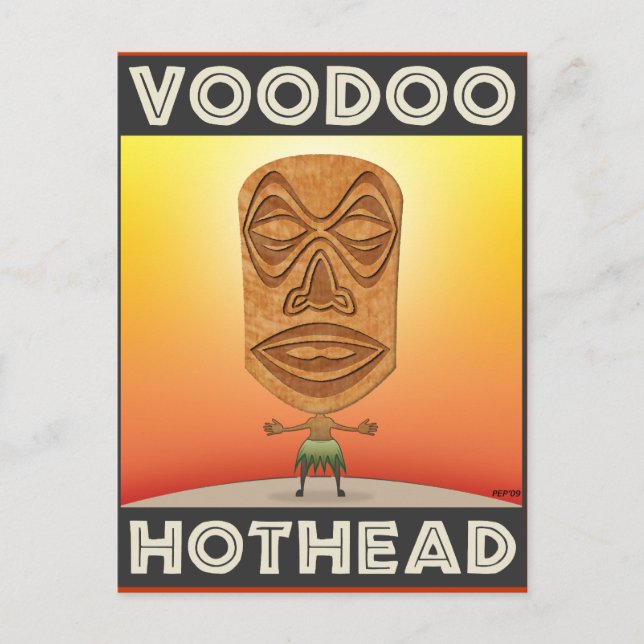 VooDoo Tiki Head Postcard (Front)