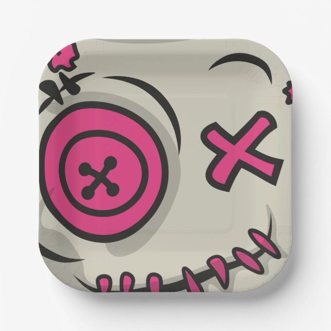 Voodoo Token 7" Square Paper Plate (Front)
