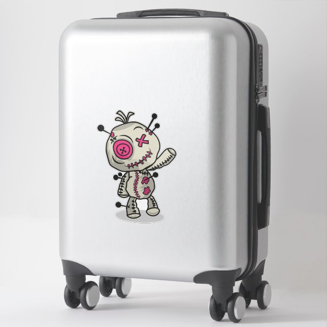 Voodoo Token Extra-Large 14" x 14" Vinyl Sticker (Suitcase)