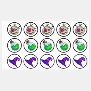 Voodoo Token Large Circle Waterproof Stickers