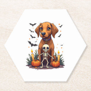 Voodoo Vizsla Dog Paper Coaster