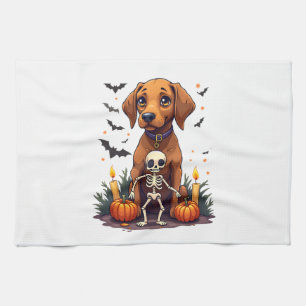Voodoo Vizsla Dog Tea Towel