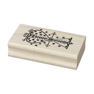 VooDou Veve Symbol "As Above - So Below" Rubber Stamp