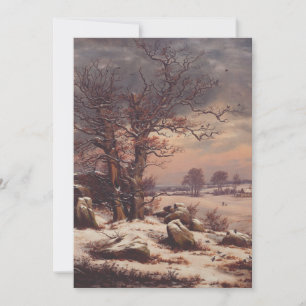 Vordingborg in Winter by J.C. Dahl Fine Art Invitation