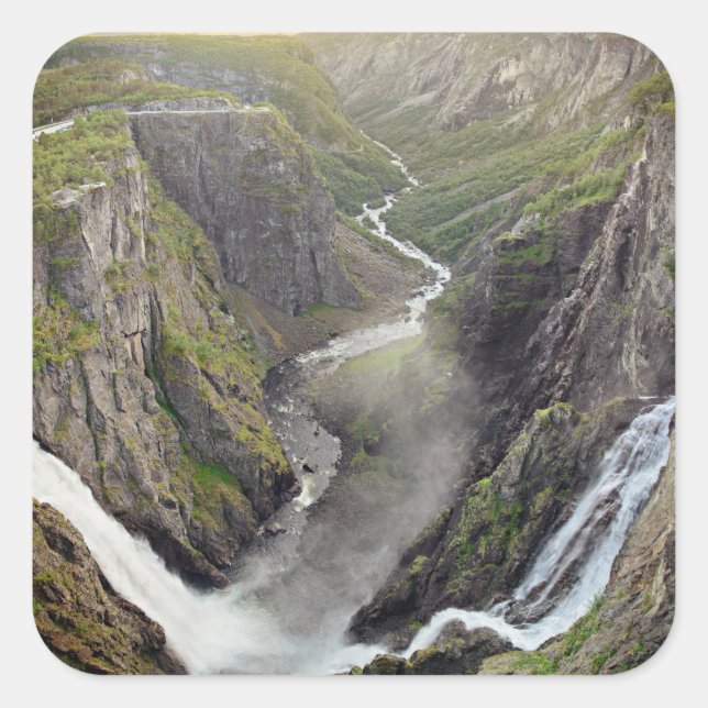 Voringsfossen waterfall in Norway sticker (Front)