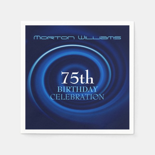 Vortex 75th Birthday Celebration Paper Napkin (Front)