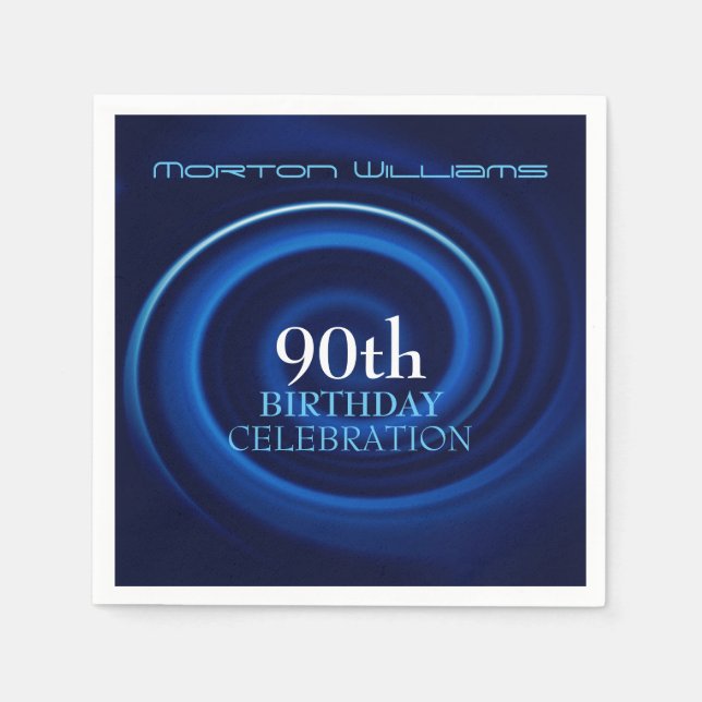 Vortex 90th Birthday Celebration Paper Napkins (Front)