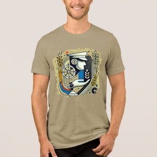 Vortex Dreams – Spiralling Abstract Design T-Shirt Tri-Blend Shirt