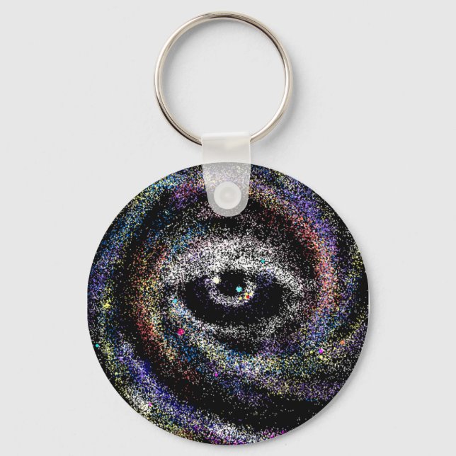 Vortex Eye Keychain, Basic Button Keychain (Front)