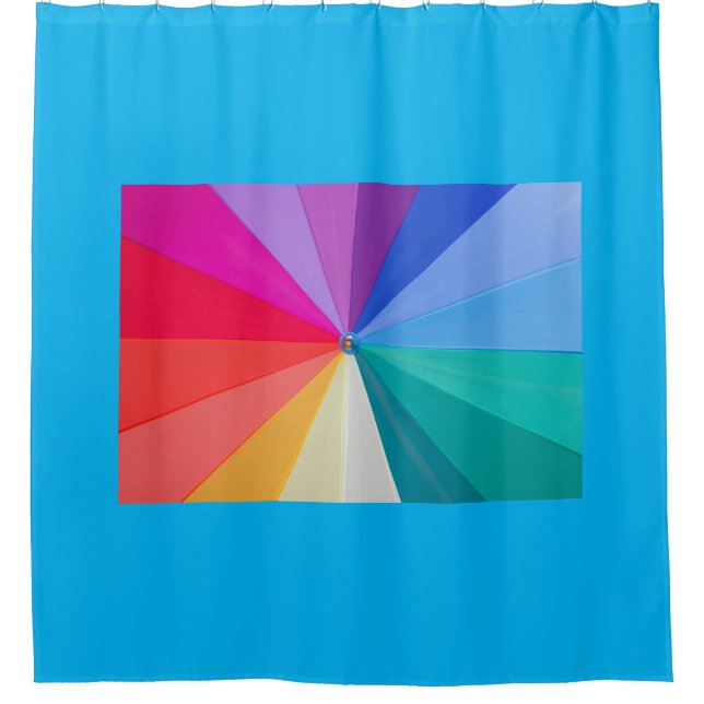 vortex of colours on shower curtain (Front)