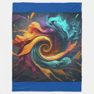 Vortex of Vibrance  Fleece Blanket