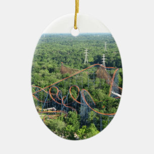 Vortex Roller Coaster Kings Island Ceramic Tree Decoration