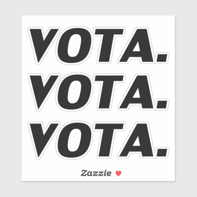 Vota vote in Spanish black modern political (Sheet)