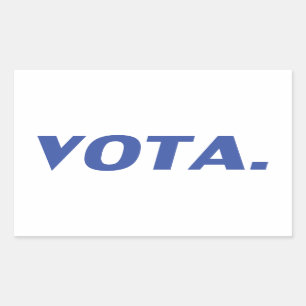 Vota vote in Spanish blue white modern political Rectangular Sticker