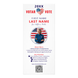 VOTAR VOTE English Spanish Bilingual Republican Rack Card