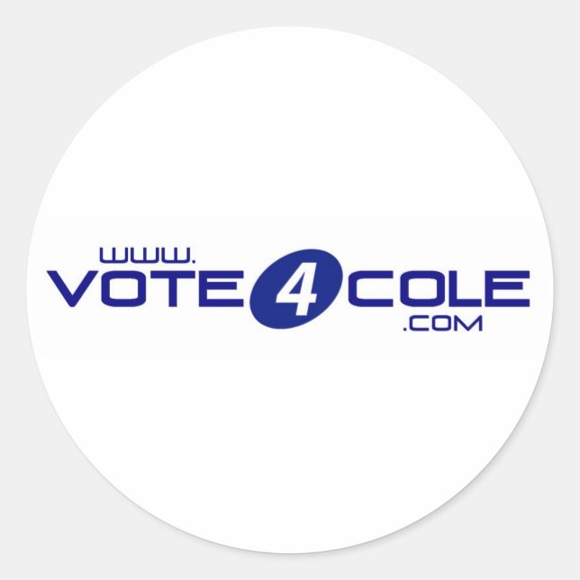 Vote4Cole Stickers (Front)