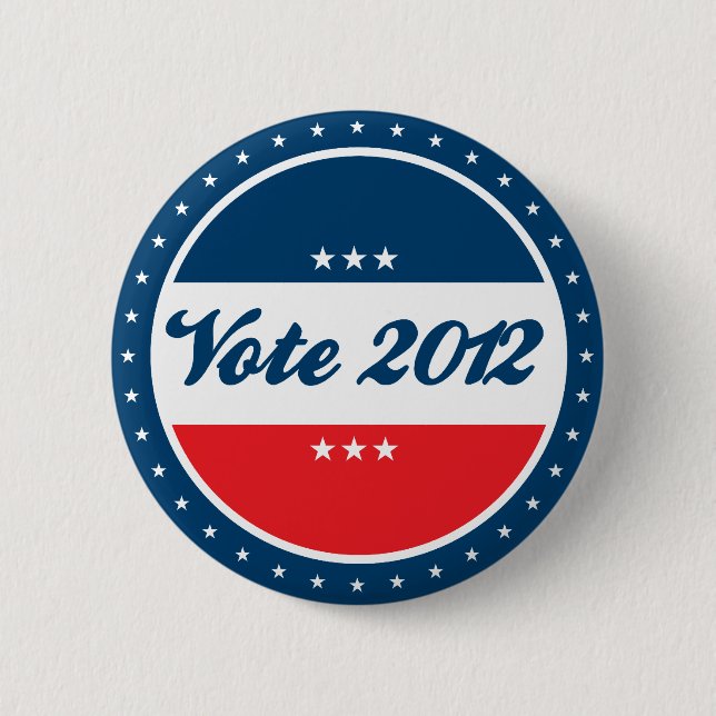 Vote 2012 Election 6 Cm Round Badge (Front)