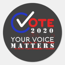 Vote 2020 Your Voice Matters round checkbox