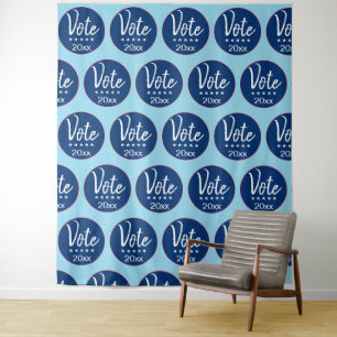 Vote 2022 Election Five Stars Blue Non-Partisan Tapestry