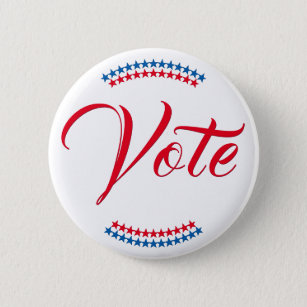 Vote 2024 American Presidential Election Patriotic 6 Cm Round Badge