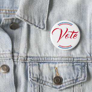 Vote 2024 American Presidential Election Patriotic 6 Cm Round Badge