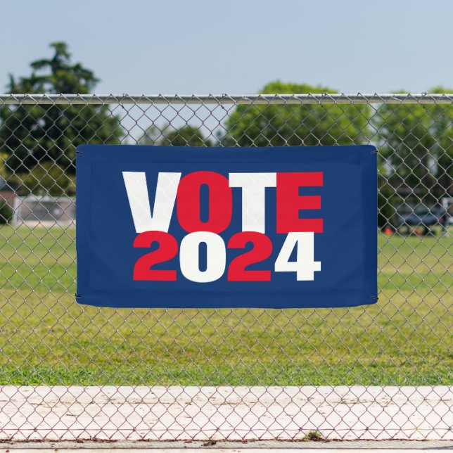 Vote 2024 Red White and Blue Election Banner (Insitu)