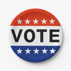 Vote 2026 Midterm Election Paper Plate