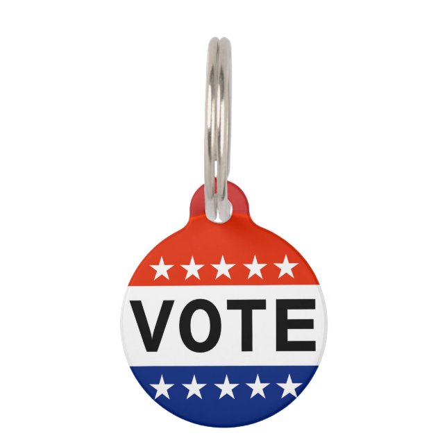 Vote 2026 Midterm Election Pet Tag (Front)