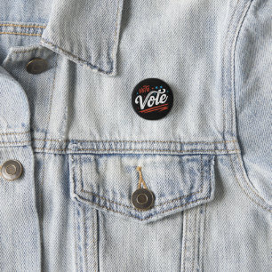 VOTE 3 CM ROUND BADGE