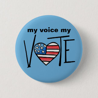 VOTE 6 CM ROUND BADGE