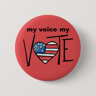 VOTE 6 CM ROUND BADGE