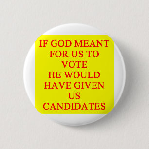 VOTE 6 CM ROUND BADGE