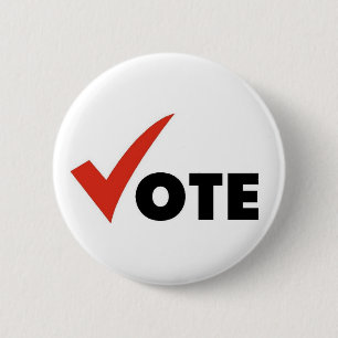 vote 6 cm round badge