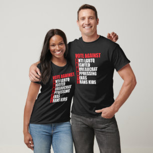 Vote Against Greg Abbott Texas Democrat Acrostic T-Shirt