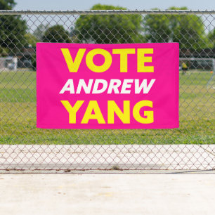 Vote Andrew Yang New York City Mayor Magenta Banner