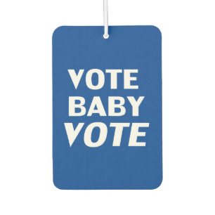 "vote baby vote" blue white - air freshener
