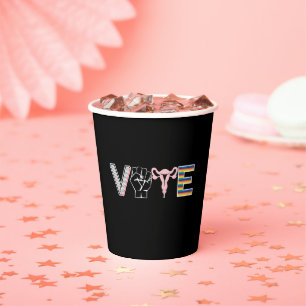 Vote Banned Books Reproductive Rights BLM LGBTQ Paper Cups