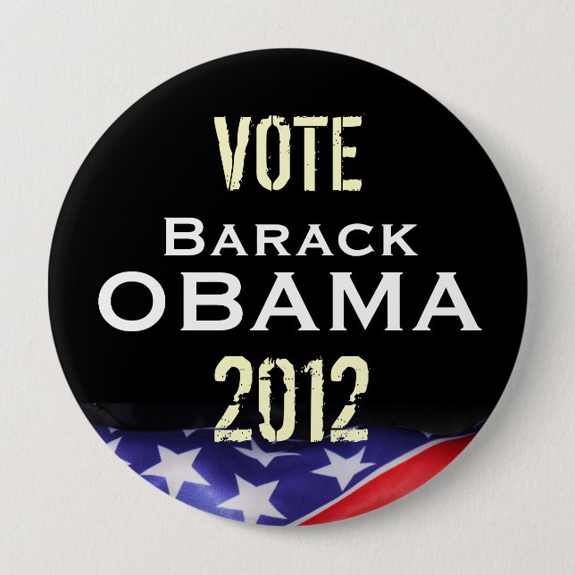 Vote Barack OBAMA 2012 Campaign Button (Front)
