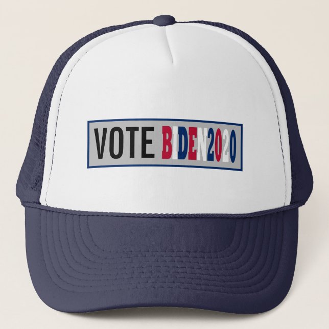 Vote Biden 2020 Presidential Elections Typography Trucker Hat (Front)