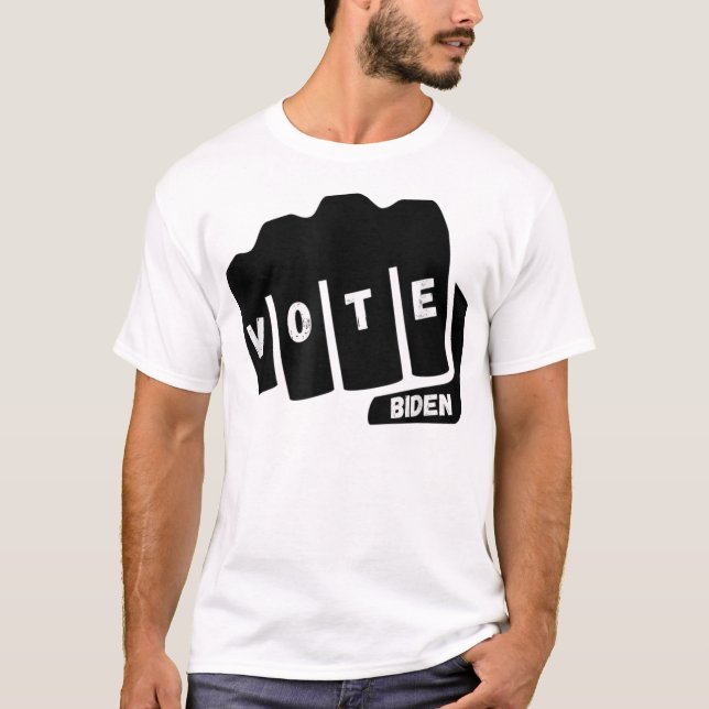 Vote Biden Fist AntiTrump Tee (Front)