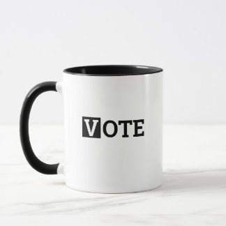 Vote Black and White Mug