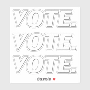 "vote" black transparent letters -