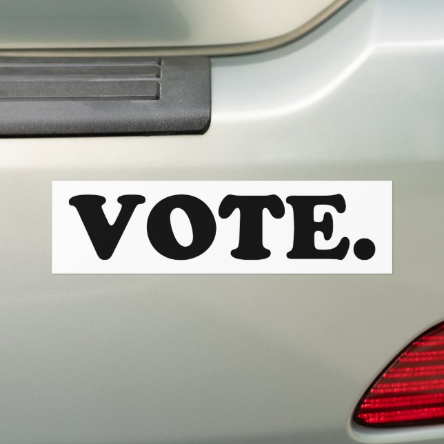 vote black / white - Bumper Sticker (On Car)