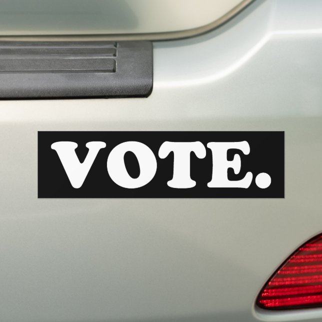 vote - black / white - Bumper Sticker (On Car)