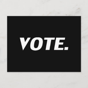 "Vote" black white Postcard