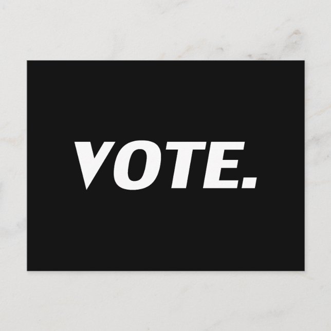 "Vote" black white Postcard (Front)