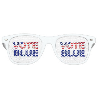 VOTE Blue American Flag Democrat Retro Sunglasses