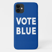 Vote Blue bold text on blue
