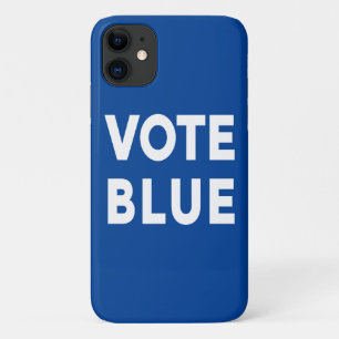 Vote Blue bold text on blue Case-Mate iPhone Case